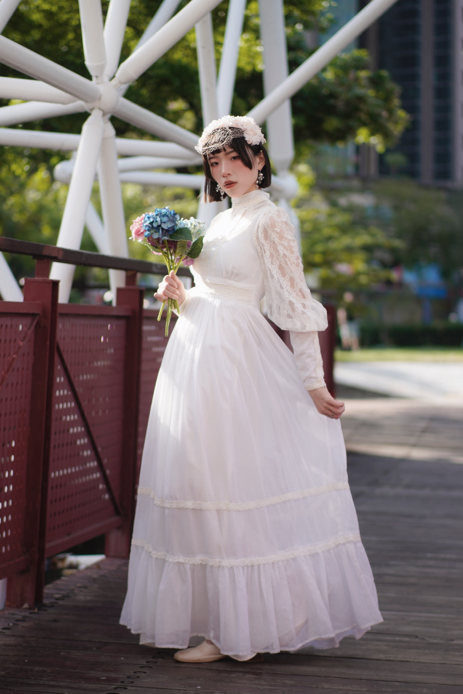 Vintage Wedding Dress/古著草原風羊腿袖禮服