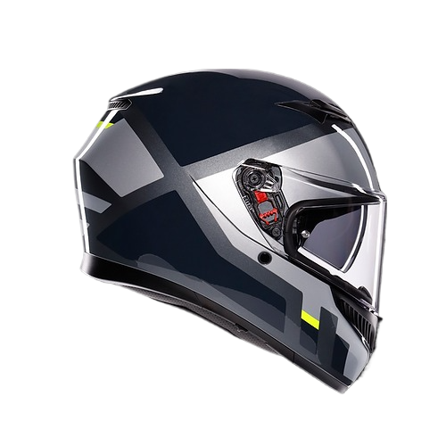 AGV K3 Shade 灰黃 彩繪 亮面 內墨片 鴨尾
