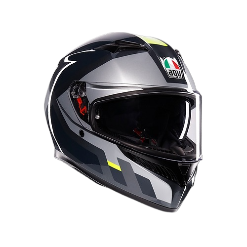 AGV K3 Shade 灰黃 彩繪 亮面 內墨片 鴨尾