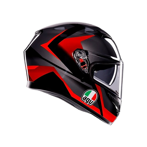 AGV K3 Striga 黑灰紅 彩繪 亮面 內墨片 鴨尾