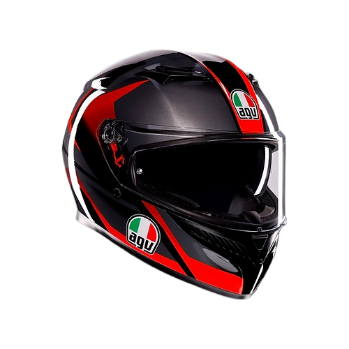 AGV K3 Striga 黑灰紅 彩繪 亮面 內墨片 鴨尾