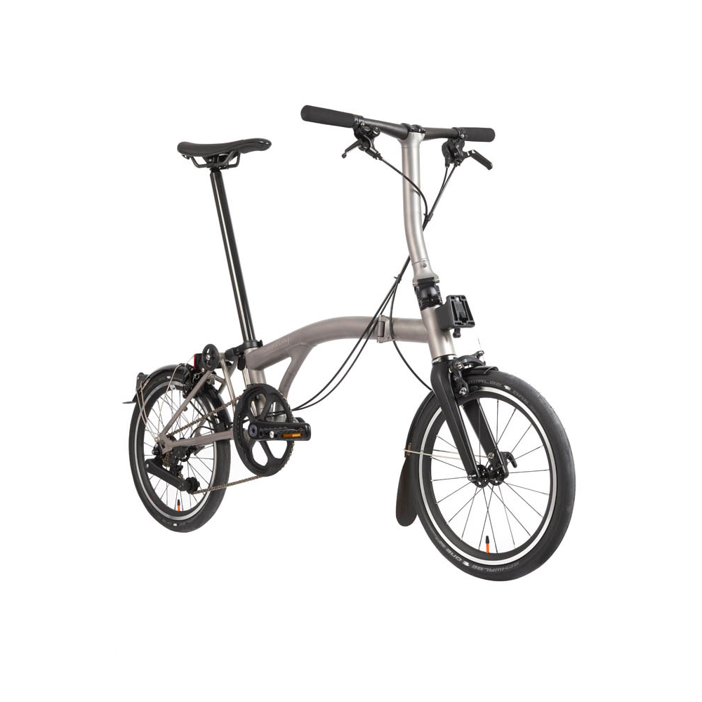 Brompton T Line Urban 4速摺車 -Blasted Titanium