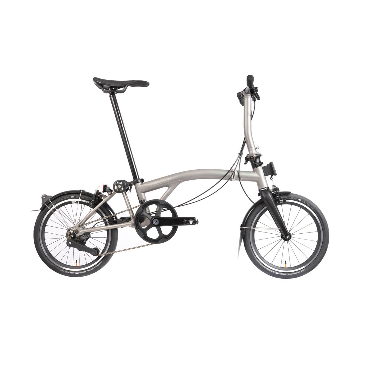 Brompton T Line Urban 4速摺車 -Blasted Titanium