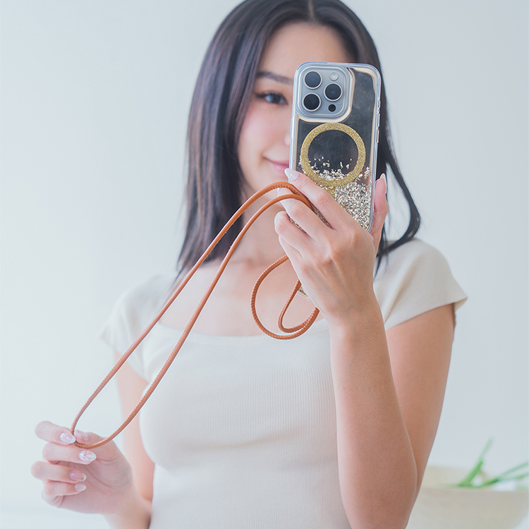 簡約細款皮革長繩 (咖) 手機掛繩 皮革長掛繩 背帶