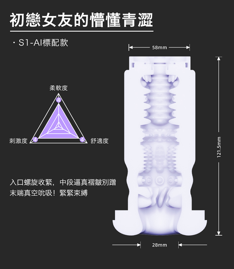 ak SUPER S1 Pro AI版 2代升級創新電動伸縮飛機杯