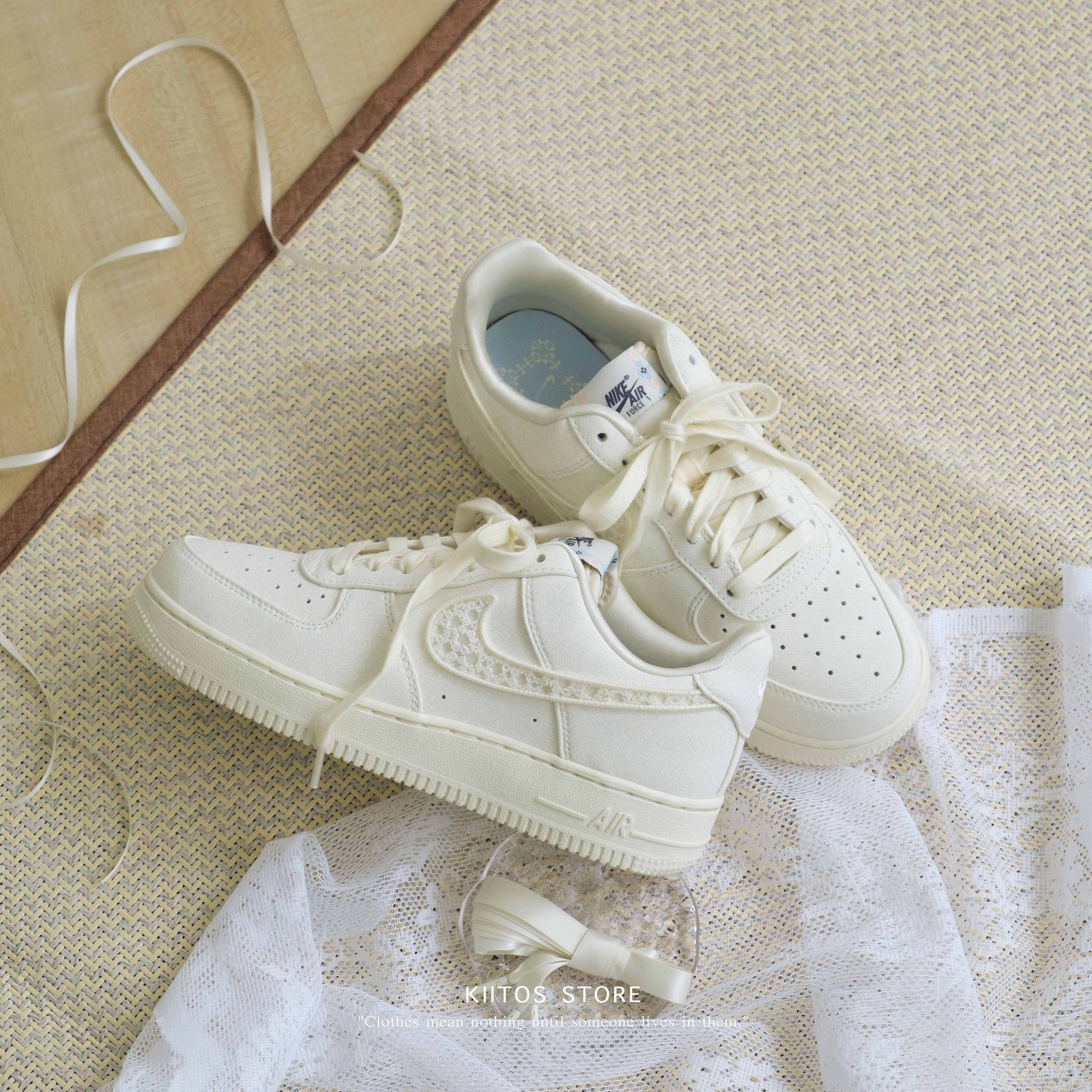 Nike Air Force 1 Low 蕾絲奶白 IH7351-010