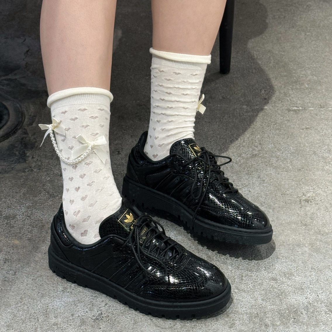 ADIDAS ORIGINALS SAMBA WTR 皮革 蛇紋 黑魂 金標 德訓鞋 皮鞋 KI6278