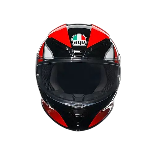 AGV K6S Hyphen 黑紅白 亮光 碳纖維 彩繪 全罩