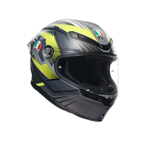 AGV K6S Excite 消光迷彩 螢光黃 消光 碳纖維 彩繪 全罩