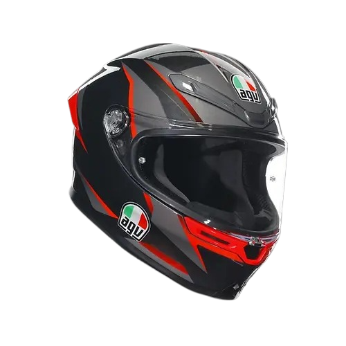 AGV K6S Slashcut 黑灰紅 亮光 碳纖維 彩繪 全罩