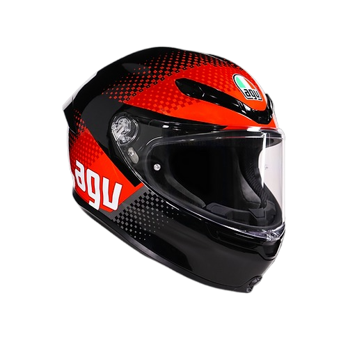 AGV K6S Fision 2 黑紅 亮光 碳纖維 彩繪 全罩