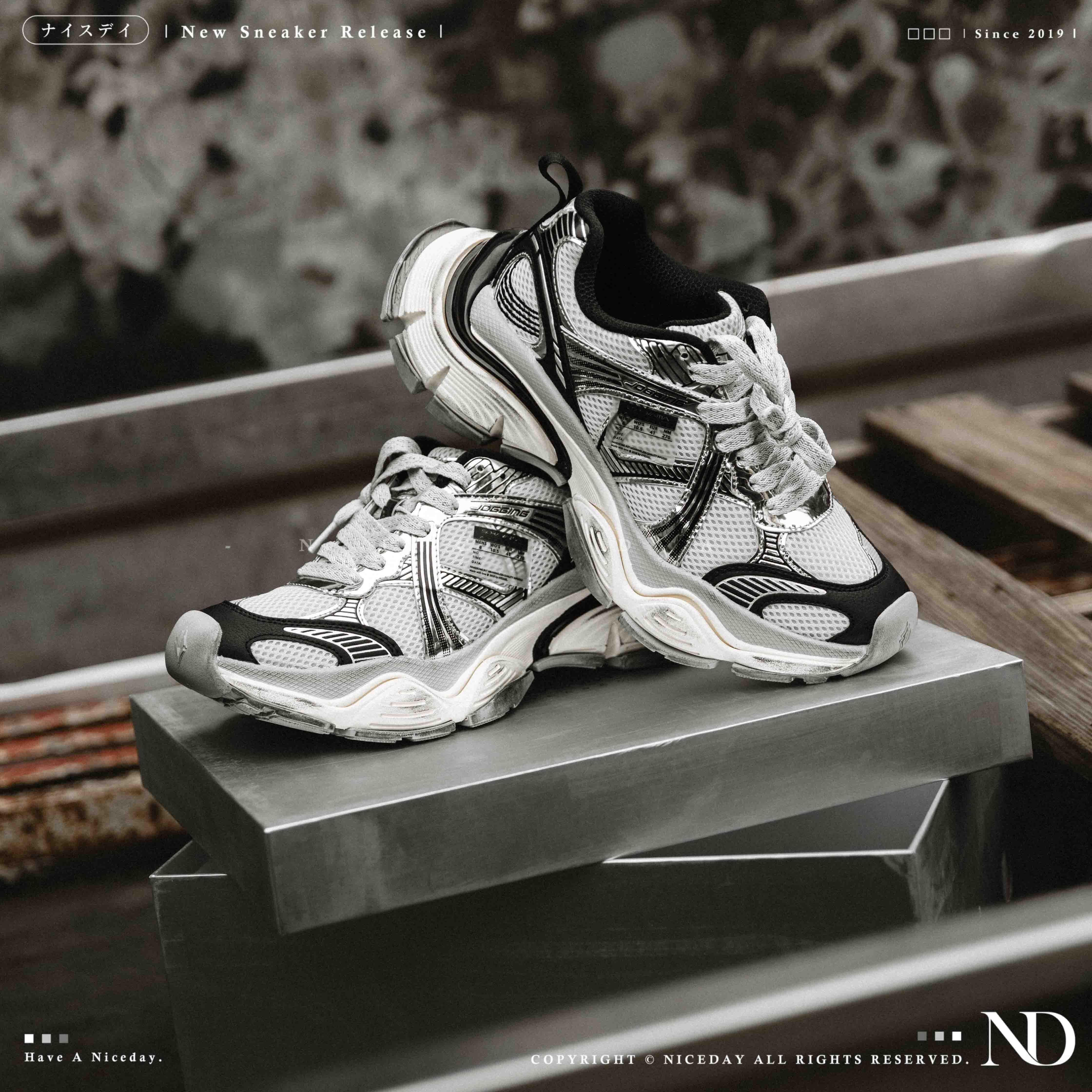 NICEDAY 代購 HajimeSorayama x xVESSEL Silver Black 銀黑色 空山基 黑銀 老爹鞋 厚底 聯名款 F25X68S