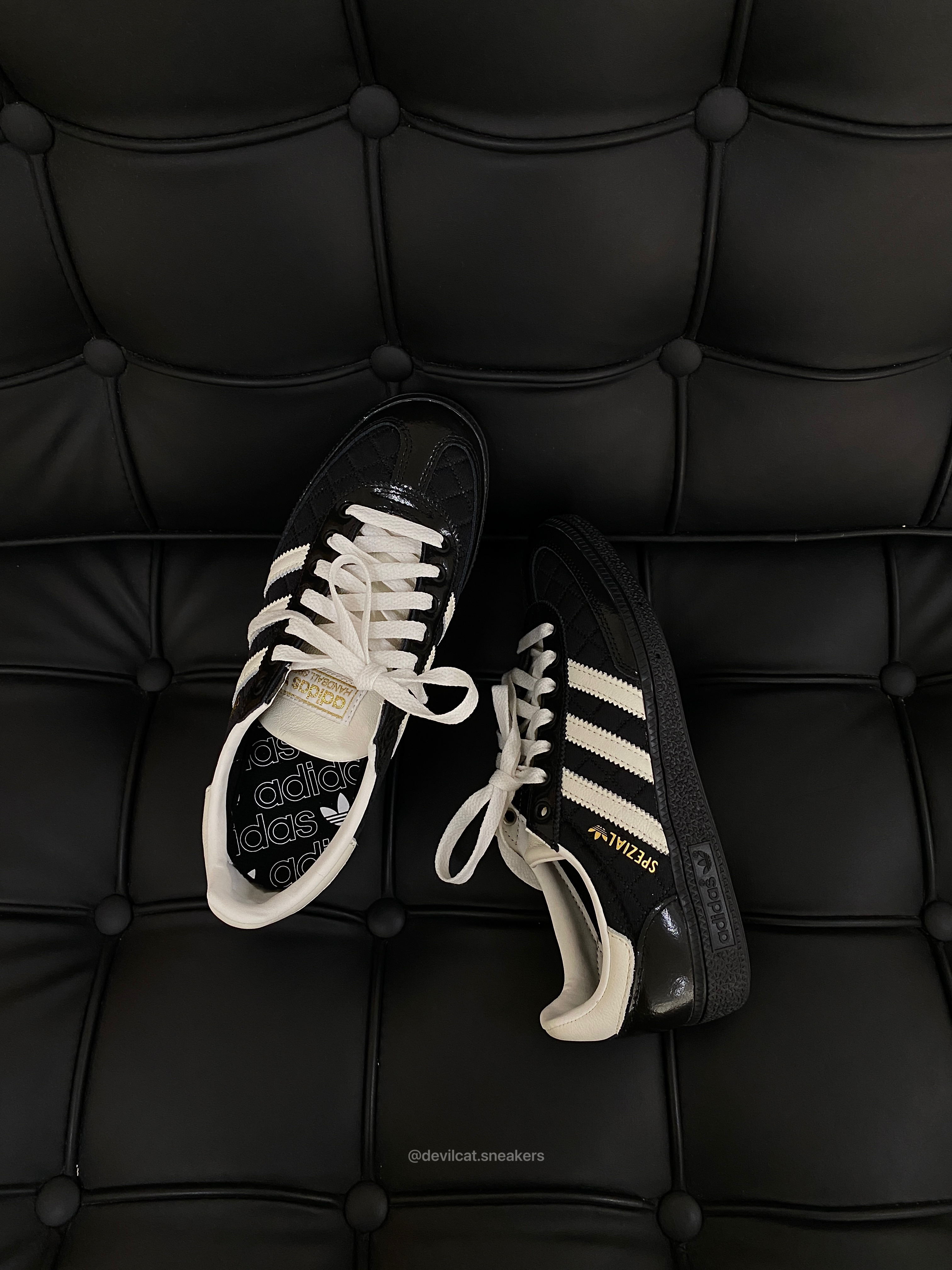 ADIDAS ORIGINALS HANDBALL SPEZIAL 小香風 黑菱格紋 JP5669