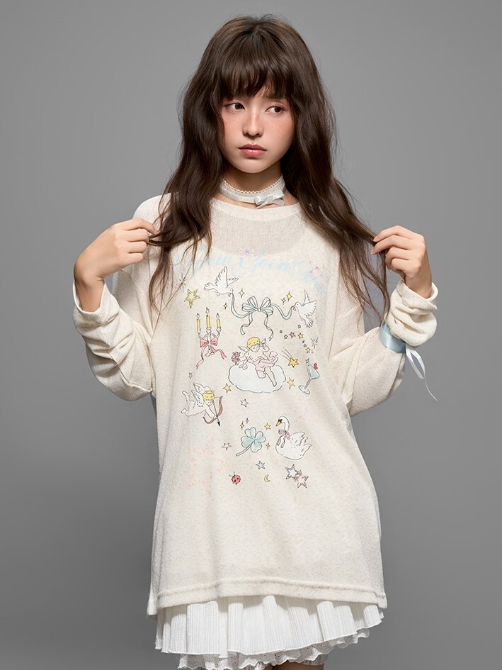 AFGK 手繪天使 針織罩衫 A FEW GOOD KIDS