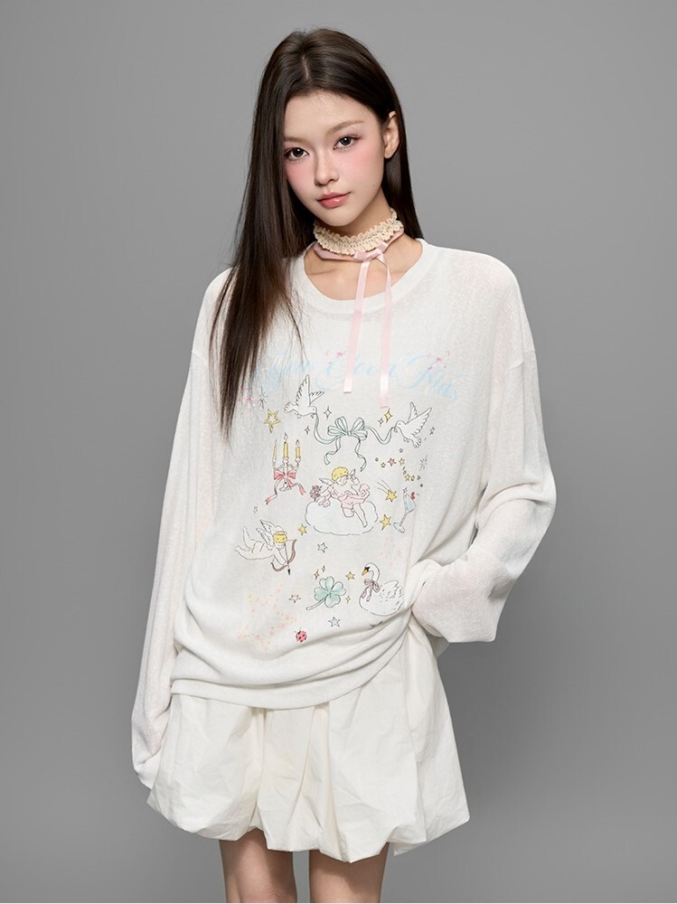 AFGK 手繪天使 針織罩衫 A FEW GOOD KIDS