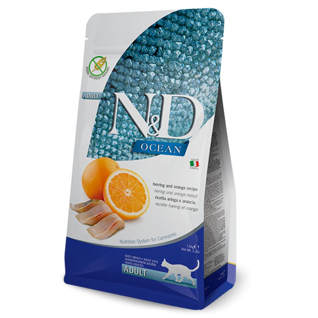 N&D天然頂級無穀系列貓糧-鯡肉甜橙 (5kg)