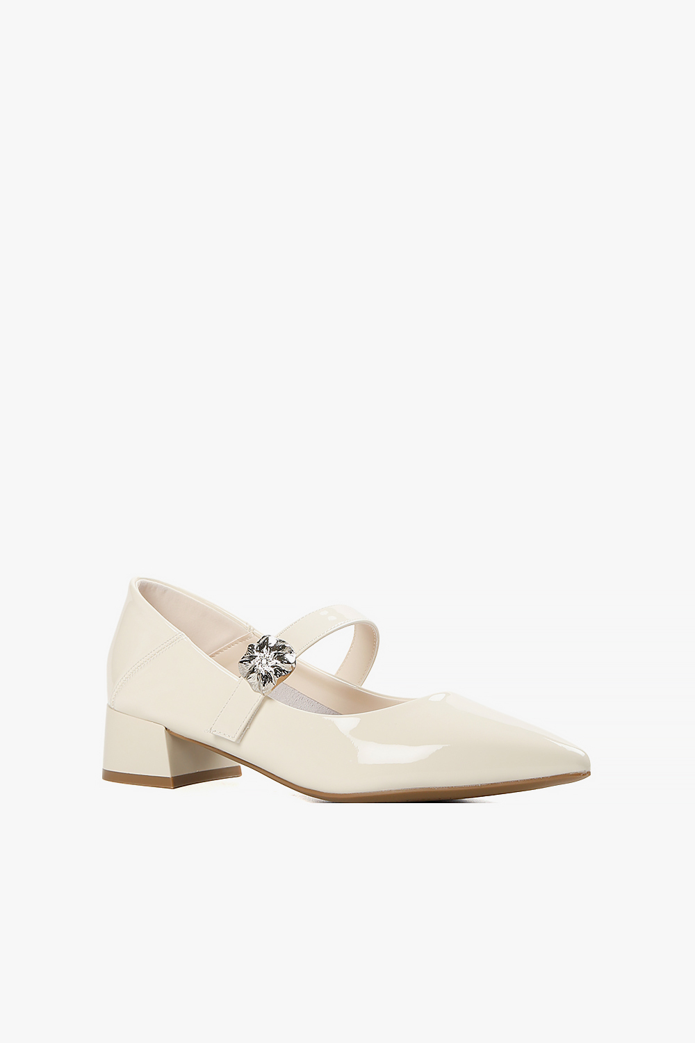 Lina 鑽飾尖頭低跟瑪莉珍