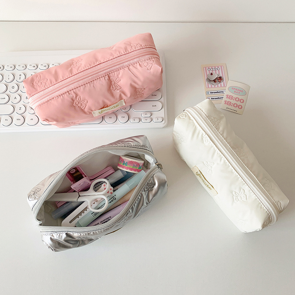 Ultrasonic Embossed Pencil Pouch & Stationery Organizer