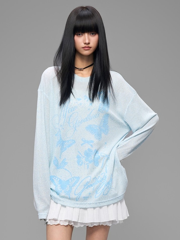 AFGK 蝴蝶印花 針織罩衫 A FEW GOOD KIDS