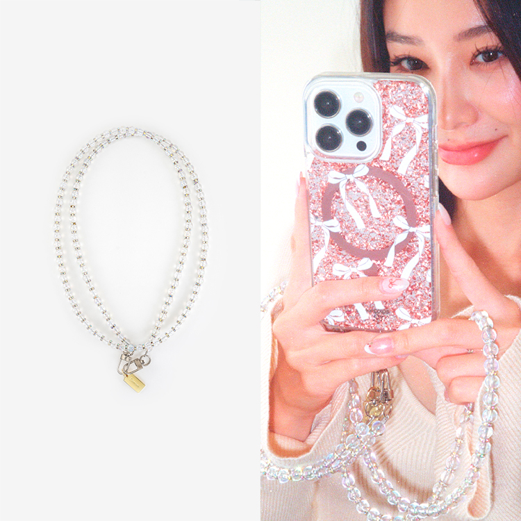 低調清透鑽珠 手機掛繩  串珠掛繩 長掛繩 背帶