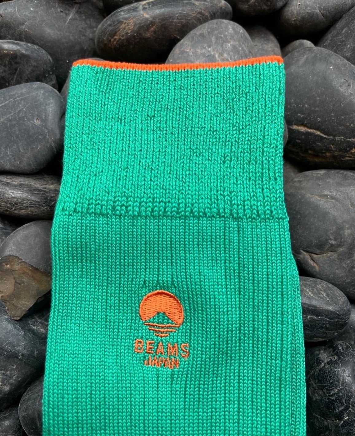 日本 BEAMS JAPAN 別注｜TANAKA SOKKEN 刺繍羅紋襪