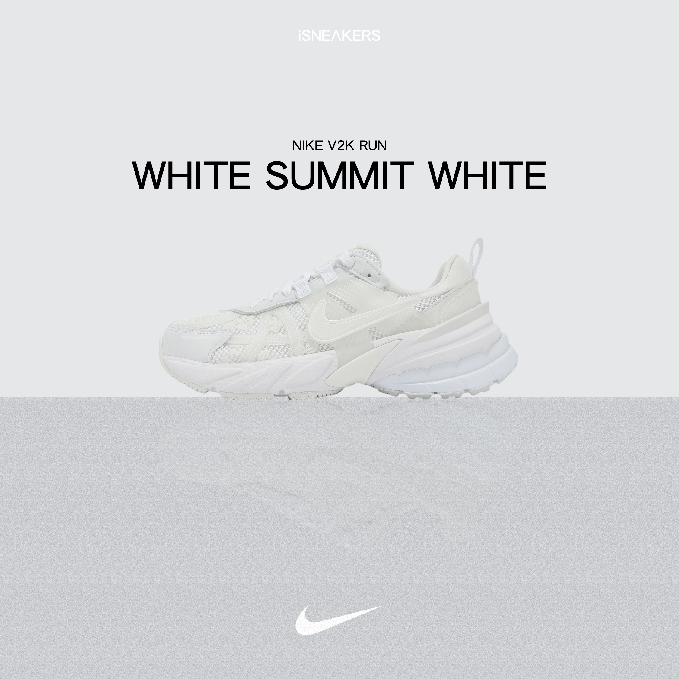 iSNEAKERS｜Nike V2K Run "White Summit White" 白色花卉 HJ5269-100
