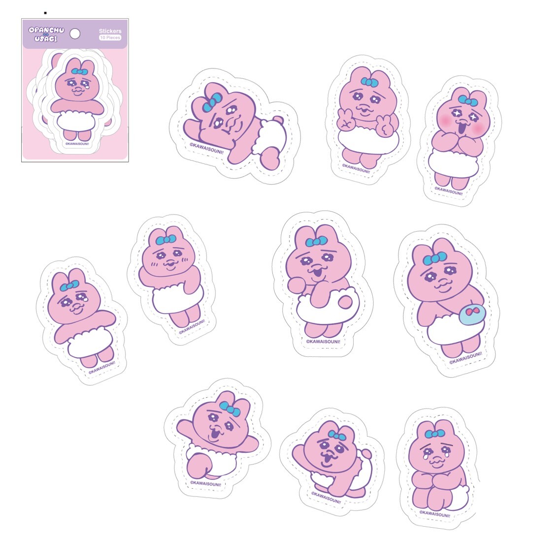 底褲兔  褲褲兔 |貼紙套裝