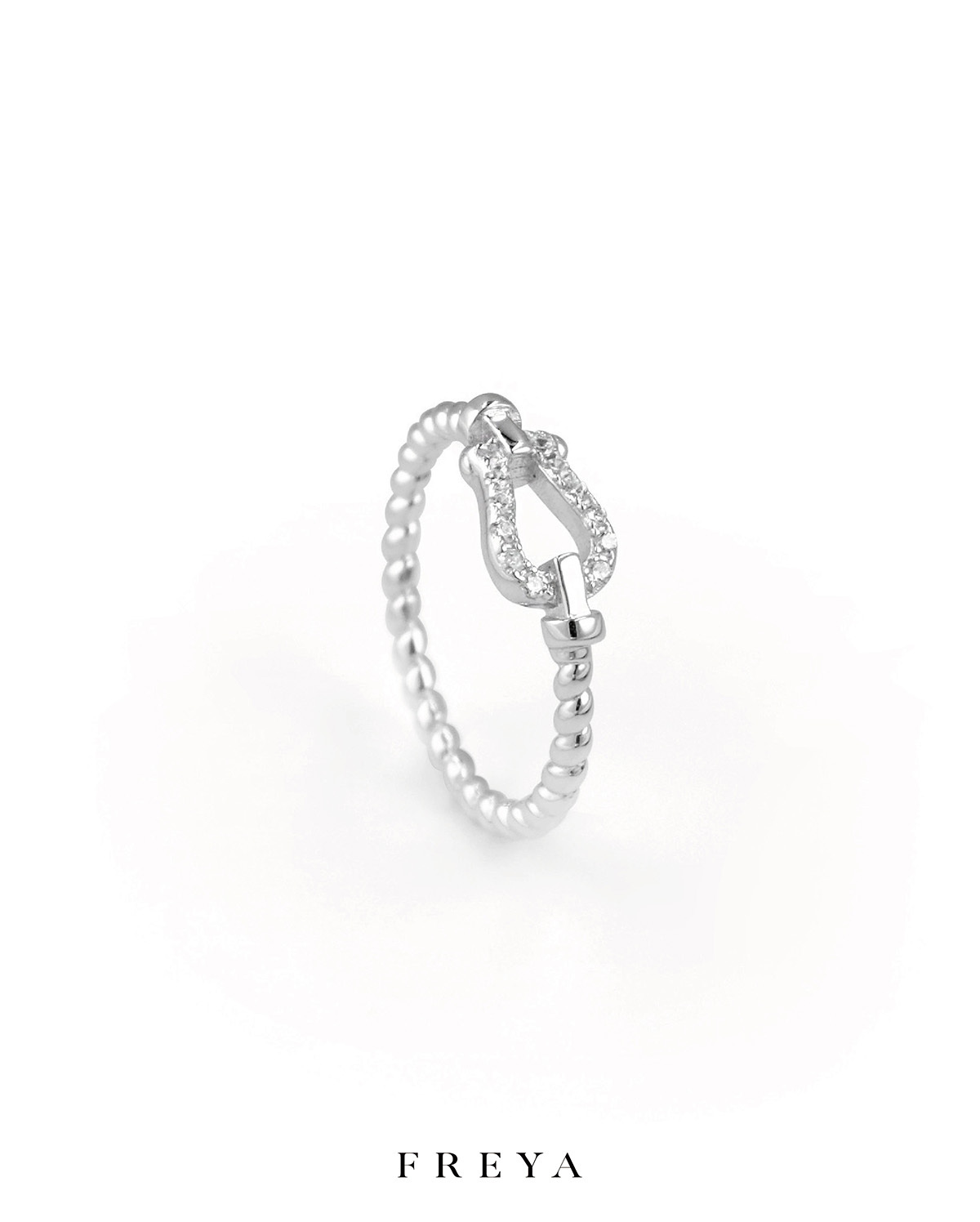 FREYA 馬蹄滿鑽戒指