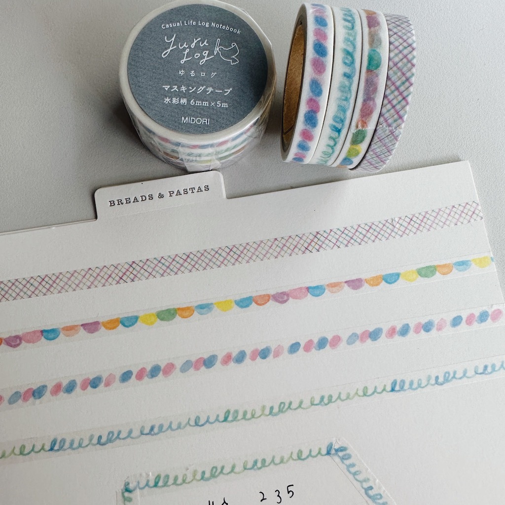 水彩 4入 6mm和紙膠帶 Yuru Log特展限定｜日本Midori