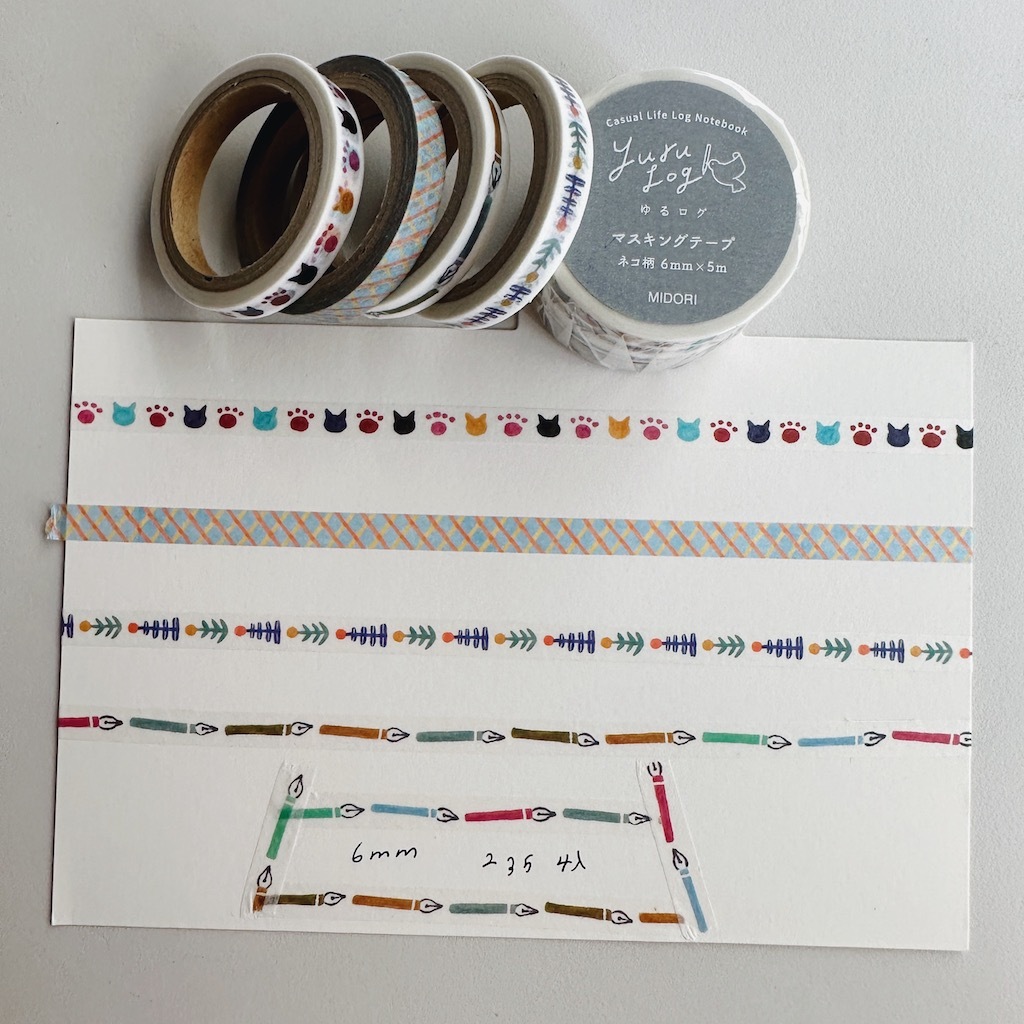 貓貓貓 4入 6mm和紙膠帶 Yuru Log特展限定｜日本Midori