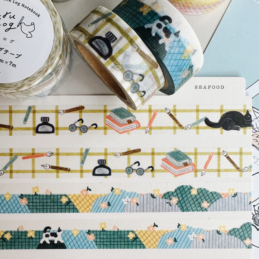 貓貓貓 2入 15mm和紙膠帶 Yuru Log特展限定｜日本Midori