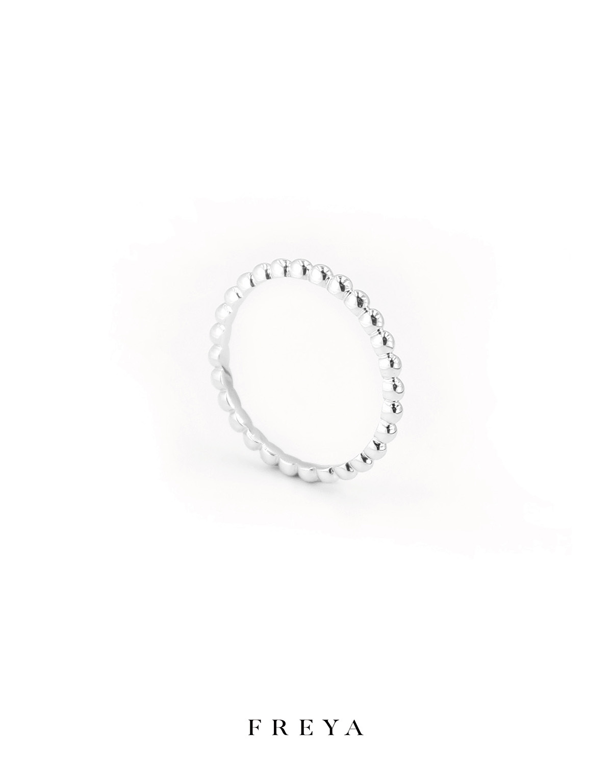 FREYA 素銀圓球線戒 銀