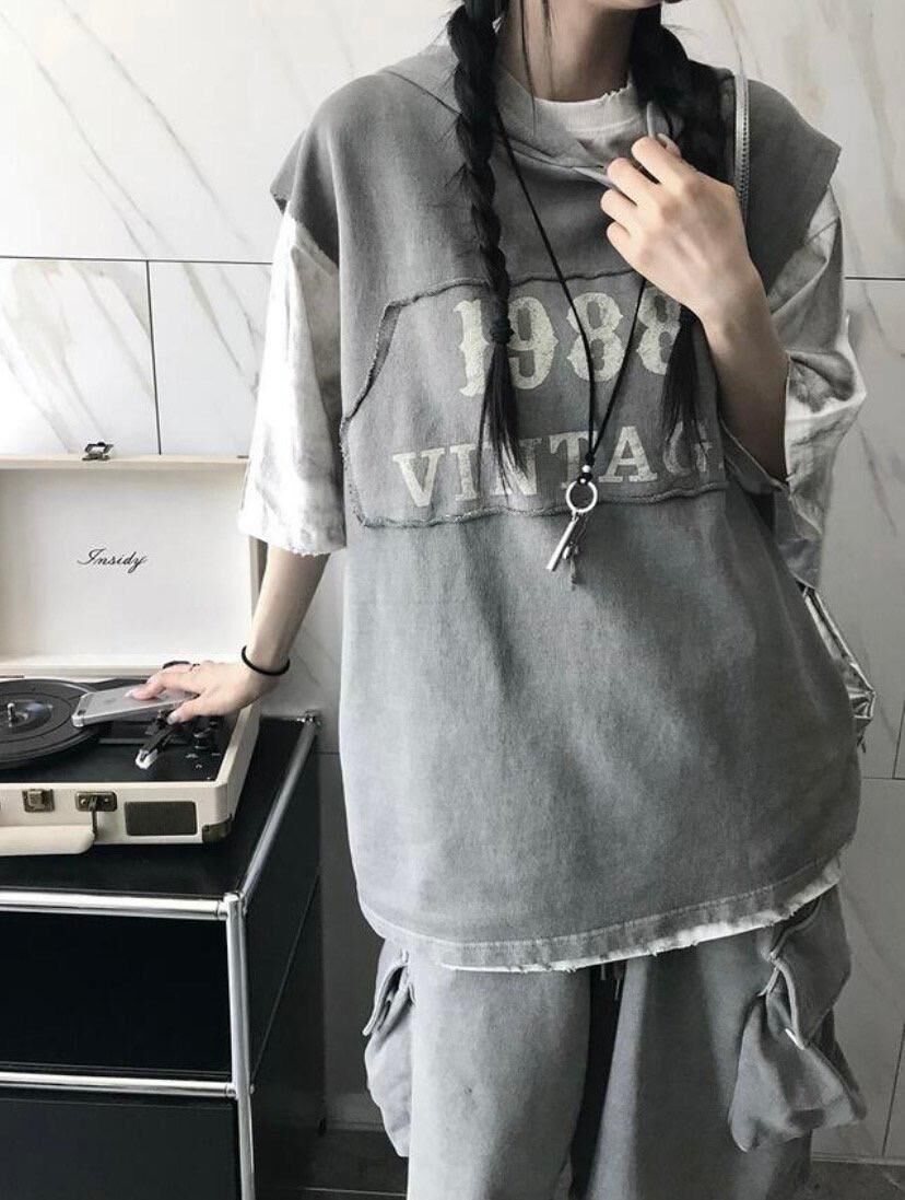 洗水英文字背心 PULSE-150V