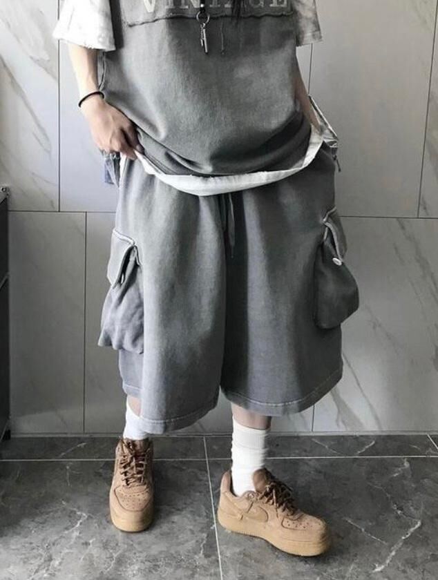 洗水淨色工裝短褲  PULSE-151P