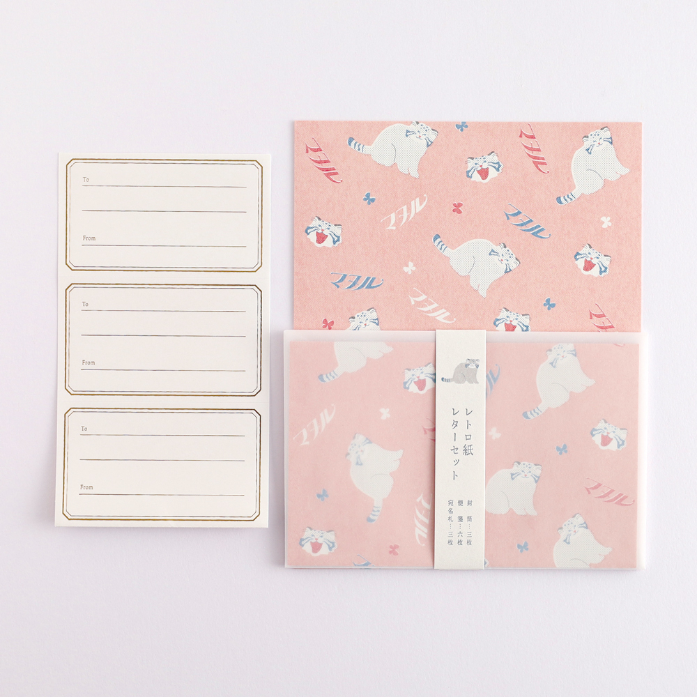 曼努爾貓 動物百貨系列 信紙信封組｜日本 Green Flash