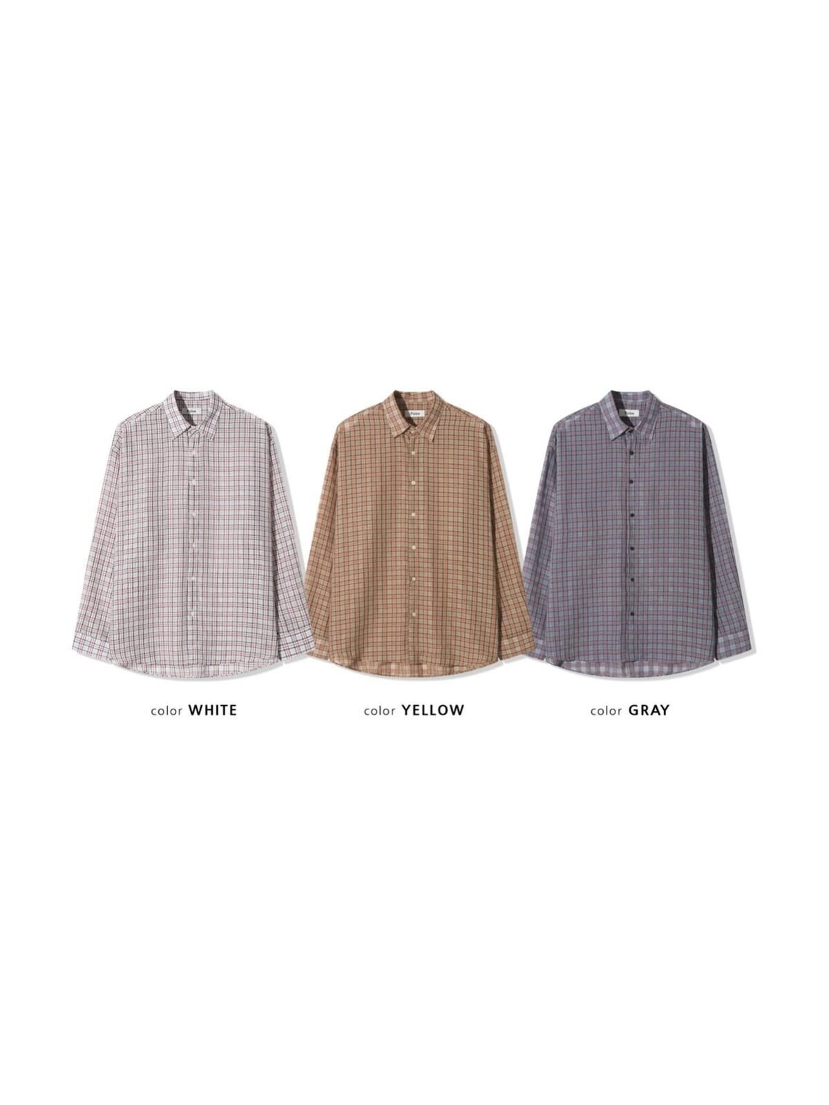 格仔長袖恤衫 PULSE-153S