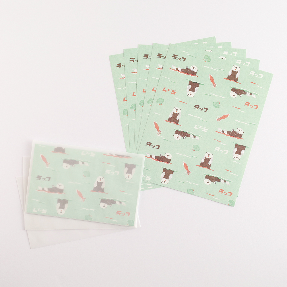 水獺 動物百貨系列 信紙信封組｜日本 Green Flash
