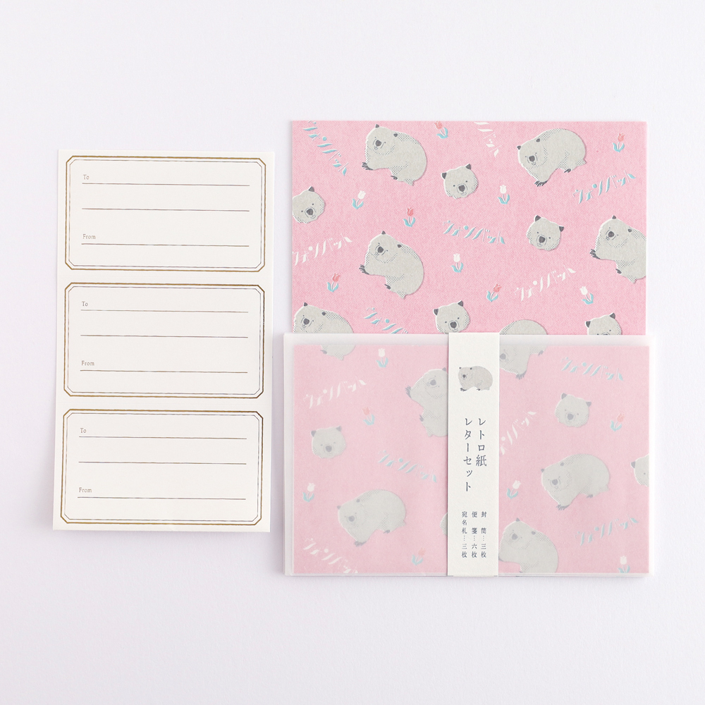 袋熊 動物百貨系列 信紙信封組｜日本 Green Flash