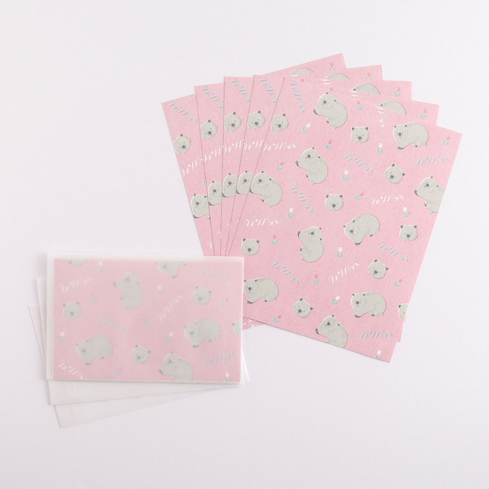 袋熊 動物百貨系列 信紙信封組｜日本 Green Flash