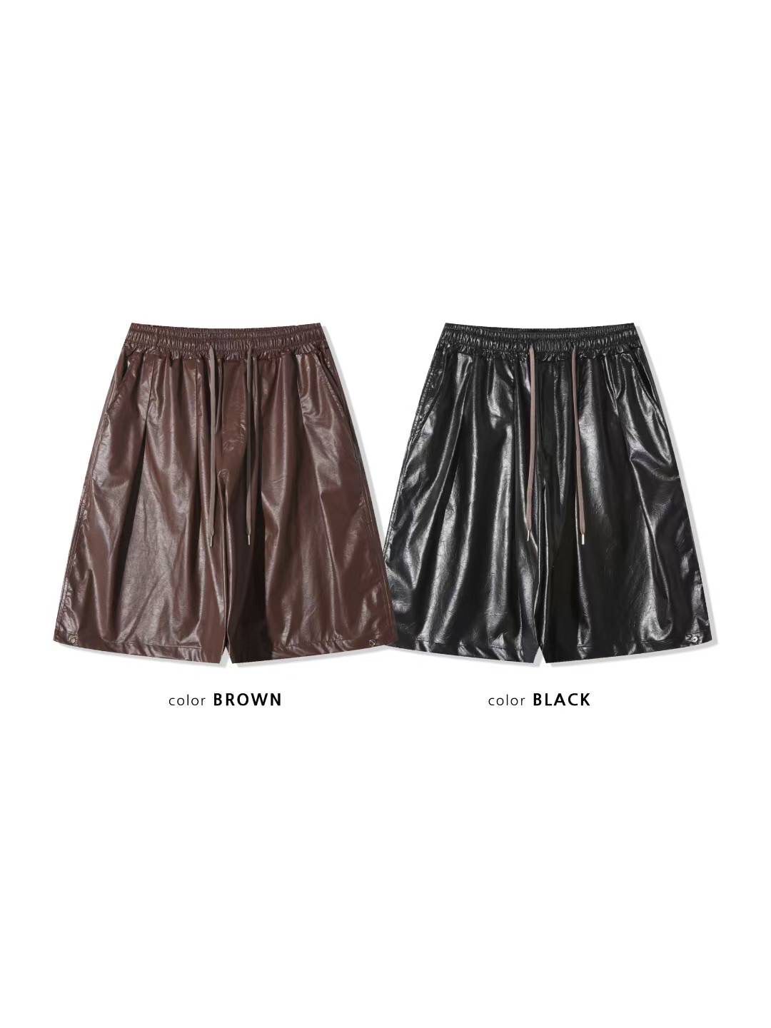 淨色合成皮短褲 PULSE-157P