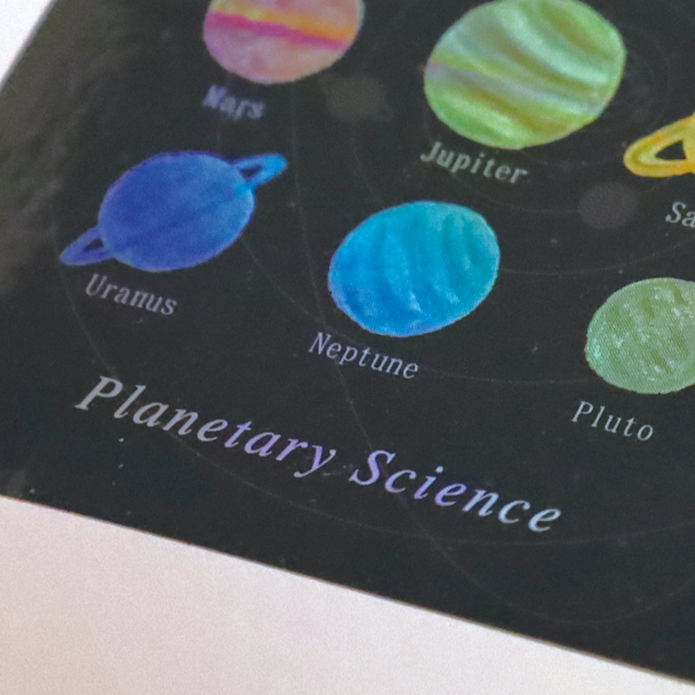 行星科學 防水大貼紙｜日本STUDY HOLIC