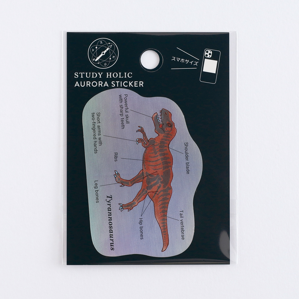 暴龍 古生物學 防水大貼紙｜日本STUDY HOLIC