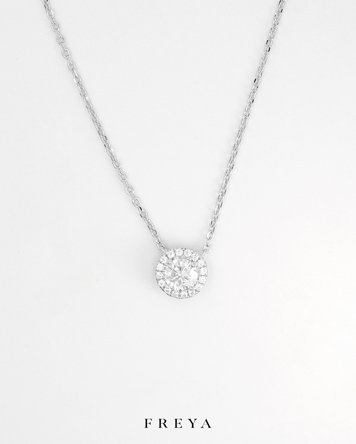 FREYA 莫桑鑽1克拉光環項鏈