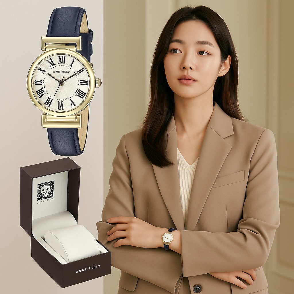 【預購】Anne Klein Leather Strap G072224 女裝手錶