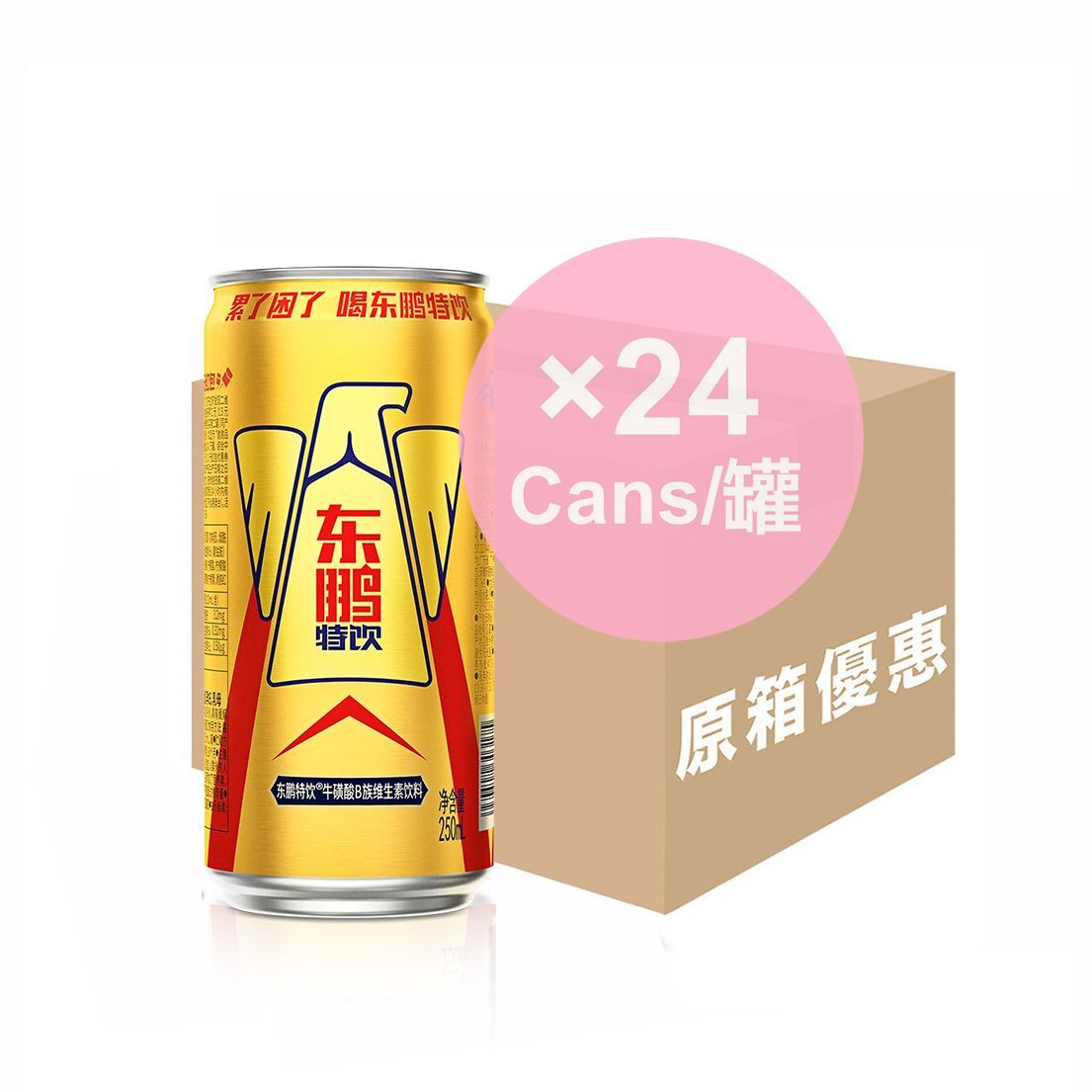 東鵬 - [原箱優惠] 東鵬特飲 牛磺酸B族維生素飲料 250ml × 24罐裝 (平行進口)