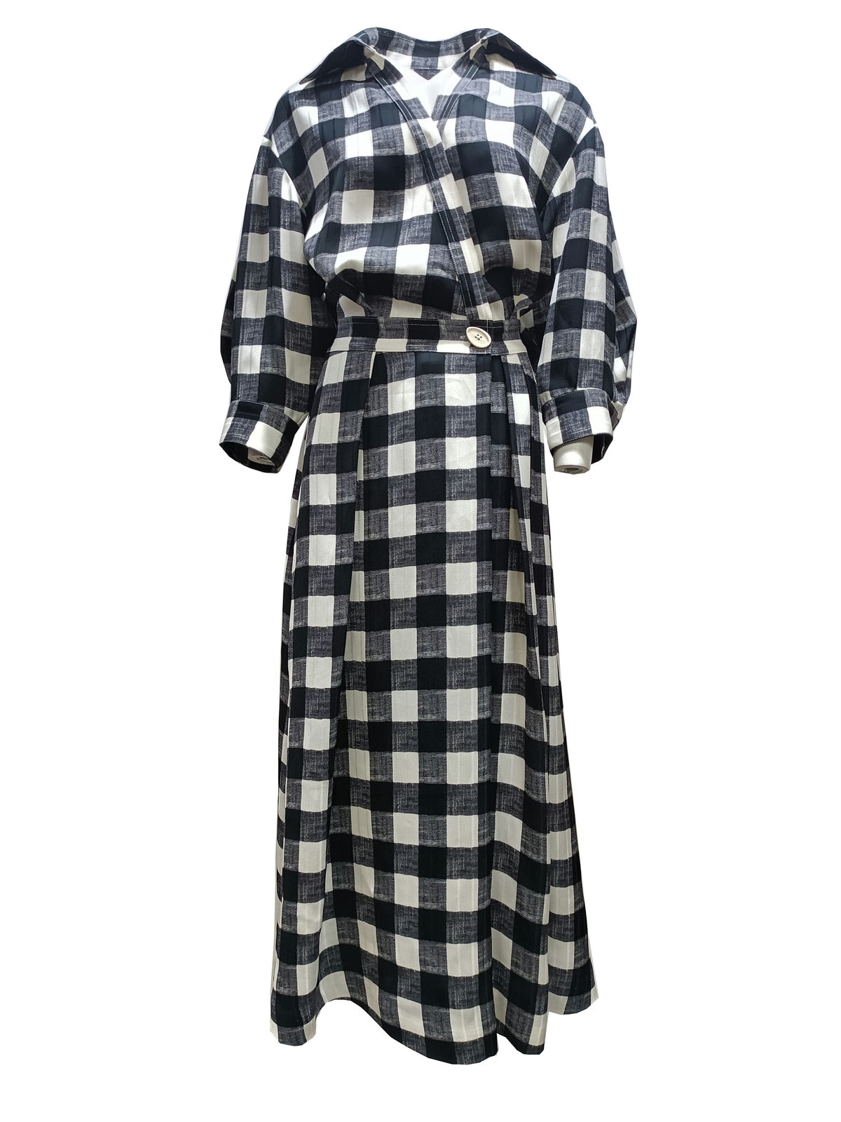 BC1EE173E1 莊園晚宴提花底印花常連衣裙洋