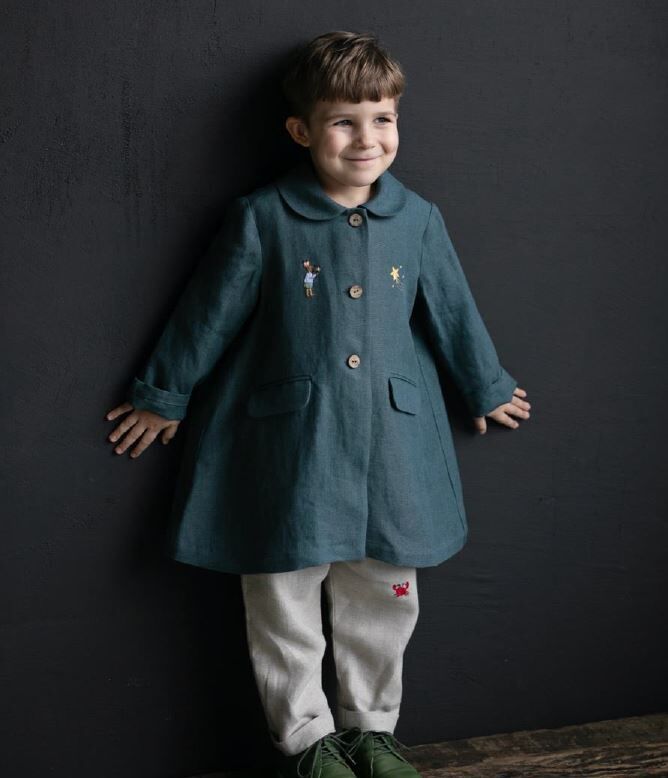 (預購)ALL THE BEAUTIFUL LINEN 復古剪裁亞麻外套 MIDI COAT