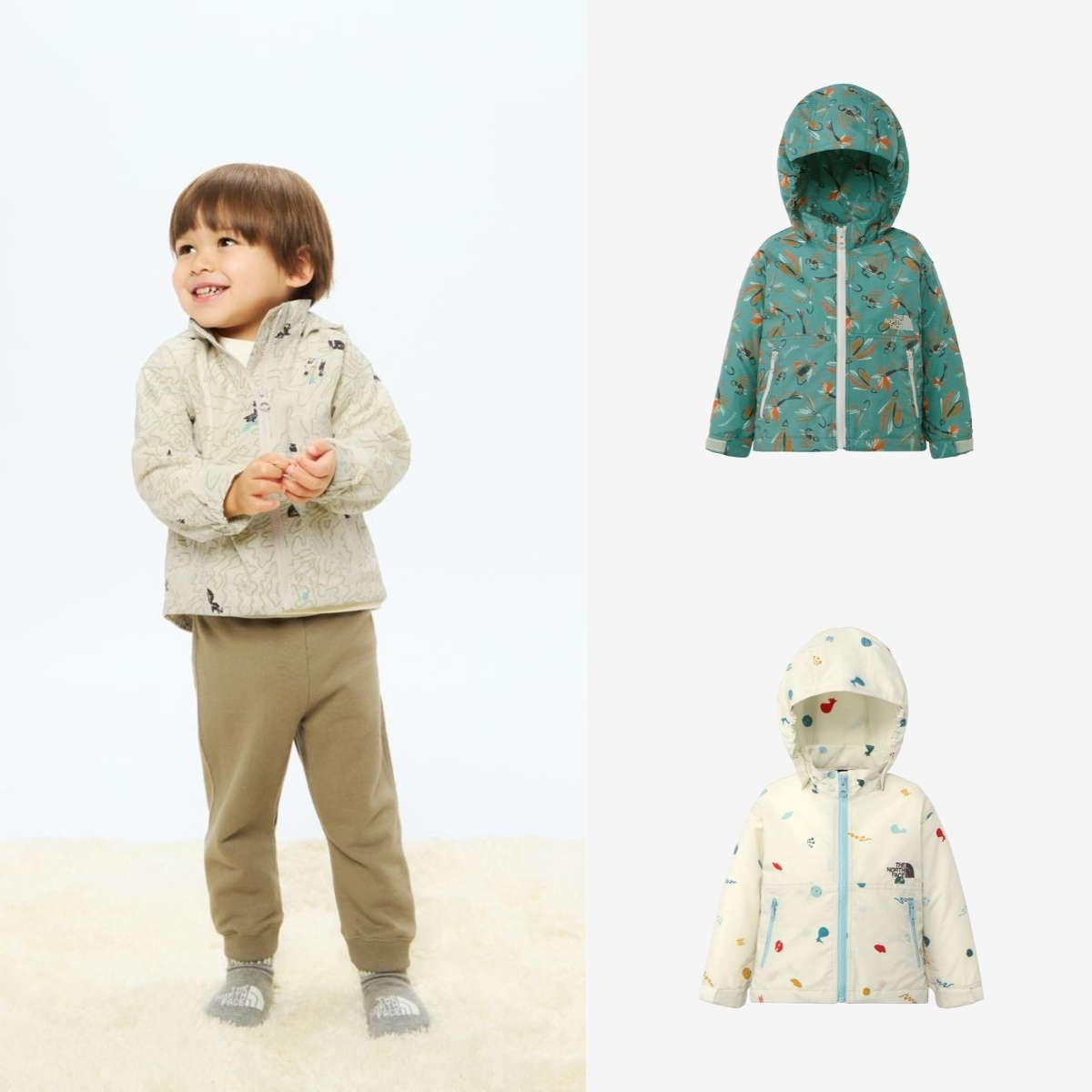 預購┃日本 嬰兒款 THE NORTH FACE NOVELTY COMPACT JACKET 防潑水 圖案 外套