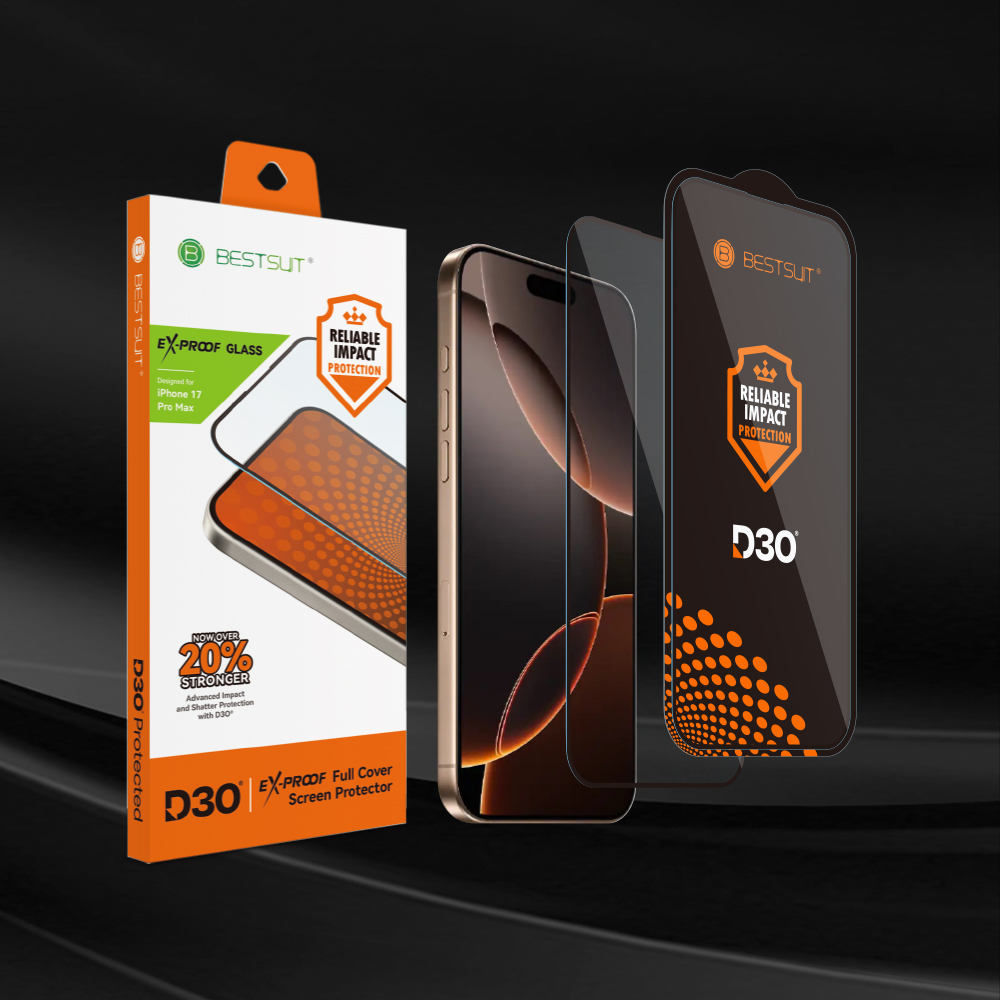 iPhone 系列 - D3O® BESTSUIT防衝擊亮面保護貼