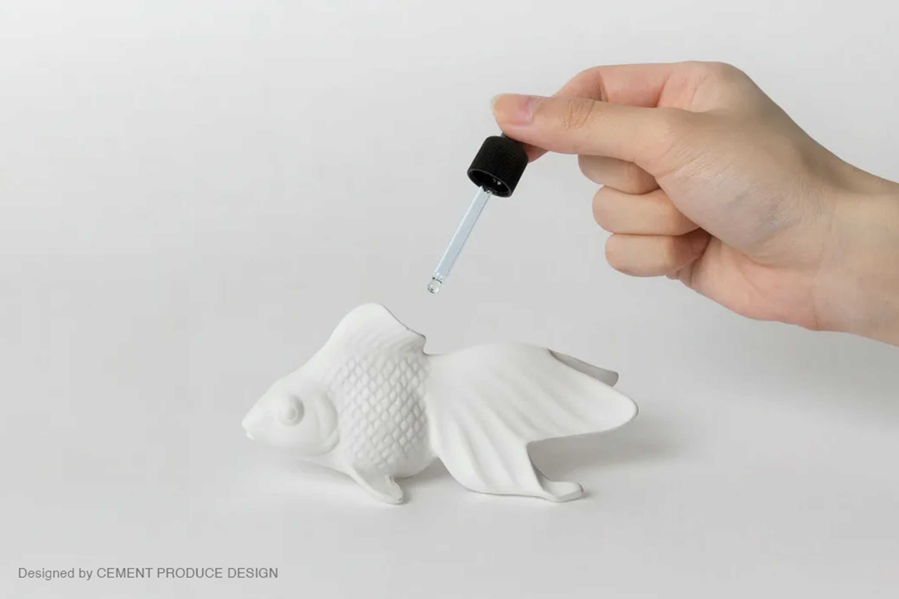 立體金魚造型的陶瓷材質擴香石